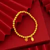Pulsera dechapado en oro de Vietnam oro real pulsera de semillas de loto joyería simple y generosa para mujer suministro de comercio electrónico en vivo venta al por mayor
