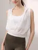 Colete com Capuz Lyocell Floco de Neve para Yoga Feminino, Cobertura para Esportes ao Ar Livre, Corrida, Pilates, Treinamento, Roupa Fitness para o Verão