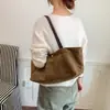 Bolsa tote fosca estilo coreano, bolsa de mão de cor sólida, bolsa tote de grande capacidade, bolsa de ombro versátil para o dia a dia, atacado
