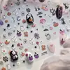 Pegatinas para Uñas con Relieve Tomoni Estilo Oscuro Popular Pegatinas para Uñas Cabeza de Calabaza Fantasma de Halloween Pegatinas Auxiliares