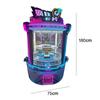 Máquina de Videogame Operada por Moeda Crazy Card, Equipamento de Entretenimento com Iluminação Colorida, Máquina de Diversão de Pegar Cartas para Lazer