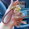 Llavero Creativo de Resina de Dibujos Animados Oso de Lana Colgante Creativo para Mochila de Pareja Oso Cibercélebre Exquisitas Llaves de Coche para Mujer