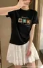 Vendas diretas das bancas da Rua Treze: Camiseta feminina canelada de algodão com mangas dobradas, top justo de manga curta, estilo verão, disponível para dropshipping