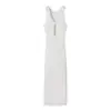 Comercio exterior al por mayor de AliExpress primavera 2024 nuevo ropa de mujer color liso jersey cuello en V sin mangas sexy hueco abertura