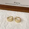 Pendientes de Aro Ancho Redondos Super Elegantes de Metal Estilo Europeo y Americano Cepillado para Mujer con Textura Geométrica y Acabado Mate, Pendientes de Aro Grandes de Moda