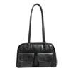 Bolsa Tote Novo Estilo 2026, Bolsa de Grande Capacidade, Bolsa de Ombro Feminina, Bolsa de Couro com Cera de Abelha, Bolsa de Mão Casual com Bolso Duplo
