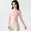 Top de manga larga para mujer, de longitud corta, con media cremallera, para fitness, con paneles texturizados, alta elasticidad, secado rápido, adecuado para correr al aire libre y yoga