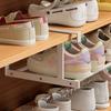 Sapateira Divisória em camadas Sapateira retrátil Armazenamento de sapatos domésticos Artefato Suporte para sapatos Suporte de rack de armazenamento de cesta pendurada