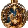 Adornos de bola de Navidad, decoraciones de bola de plástico, árbol de Navidad, Papá Noel, muñeco de nieve, renos, decoraciones de escena de tren, decoraciones navideñas
