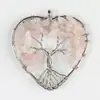 Amatista Verde Polvo Dorado Cristal Ágata Rojo Grava Multicolor Corazón Plateado Árbol de la Vida Colgante Cruz Amazónica Joyería de Comercio Exterior Transfronterizo