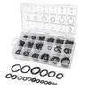 Juego de 225 Piezas de Juntas Tóricas de Goma de Nitrilo Negra Anillo de Sellado de Goma Pintado en Spray Caja de Reparación de Juego Combinado