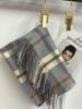 Novo cachecol xadrez outono e inverno feminino versátil franja moda cachecol quente imitação de caxemira xale atacado
