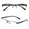 Nuevas Gafas de Prescripción para Hombre, Armazón de Acero, Media Montura Cepillada, Elegantes, Versátiles, Montura Grande, Disponibles para Venta al por Mayor y Pedidos Mixtos