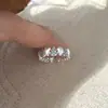 Anillo elegante con acabado cepillado para mujer, versátil para apilar, anillo de lujo ligero exquisito estilo ins, popular en Xiaohongshu, anillo de moda para el dedo índice
