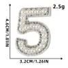 Números 0~9 electrochapados con incrustaciones de diamantes, piezas accesorias para zuecos estilo Chanel DIY, dijes para zapatos y decoraciones para fundas de teléfono