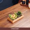Prato Quadriculado Estilo Japonês Jiugongge para Fondue com Prato de Servir Mesa de Churrascaria Utensílios de Mesa Bambu para Molho Frutas Dim Sum