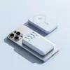 Cargador magnético Magsafe para venta al por mayor, power bank de carga rápida de 22.5W, cable de carga, tres en uno, reloj recargable, fuente de alimentación móvil