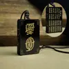 Madera de azufaifo incrustada con plata, Mirto de crepe, Inscripción dorada, Ébano incrustado con inscripción dorada, Colgante de joyería taoísta estilo chino, Colgante personalizado