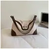 Bolso hobo transfronterizo nuevo de alto valor nicho Bolso de hombro único color-block retro francés de gran capacidad para el trabajo y el commute para mujer