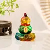 Adorno de Calabaza Flor de Loto de Cristal, Fortuna y Prosperidad, Loto Pequeño con Base Giratoria, Adorno de Calabaza Flor de Loto de Vidrio