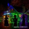 Silhueta de Bruxa de Halloween Transfronteiriça com Luz Placa para Pátio de Halloween Decoração de Gramado Externo Placa Luminosa
