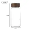 Frasco de Almacenamiento de Madera de Acacia para Uso Diario Frasco Transparente de Borosilicato Alto con Tapa Frasco de Almacenamiento de Vidrio Frasco de Vidrio Sellado