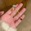 Pendientes de Papá Noel con forma de pino y dibujos animados para mujer, con explosiones de alta gama, estilo navideño, 2024