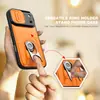 Capa de Celular com Janela Deslizante 2 em 1 Cobertura Total Adequada para Apple 17 com Suporte Integrado Rotativo Oculto de Liga de Zinco