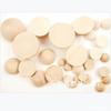 Material auxiliar DIY de hemisferio/semiesfera de madera de 0,6-9 cm, fabricante directo de bolas/cuentas de madera semiesféricas de haya