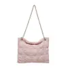 Bolsa Nuvem Plissada Estilo Coreano 2026 Novo Modelo de Primavera Bolsa de Mão com Corrente, Cor Sólida, Bolsa de Ombro Transversal Fashion e Tendência