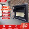 Lareira de Fogo Real Estilo Forno Embutido para Decoração de Sala de Estar Interna de Villa, Lareira de Queima de Madeira de Alto Padrão