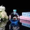 Botella de Perfume Octagonal de Velero Mediterráneo Gota de Aceite Luminosa Decoración de Escritorio para el Hogar Adorno de Reloj de Arena Juguete para Aliviar el Estrés de Oficina