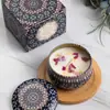 Vela Perfumada Personalizada de Cera de Soja con Flores Secas para Uso en el Hogar, Recuerdos de Boda, Fragancia de Aceite Esencial de Planta, Aroma a Rosa