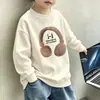 Sudadera moderna para niños, elegante y genial, con forro polar, nueva para primavera, otoño e invierno, color degradado, a la moda para niños mayores, top de cuello redondo