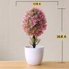 Sakura Bola de Nieve Planta Simulada Maceta Bola de Hierba Bonsái Árbol Pequeño Decoración para el Hogar Adorno Floral Creativo Mini Bola Pequeña Redonda