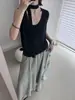 Mmc Dition Tejido de Seda Helada para Mujer Verano Nuevo Delgado Holgado Ropa Exterior de Gama Alta Chaleco Top sin Mangas