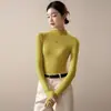 Top base de cuello alto a media altura de modal para mujer, adecuado tanto para llevar debajo como por encima, nueva colección primavera/otoño 2026, elegante top negro con un toque de alta gama