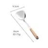 Aço inoxidável espátula 304 conjunto de utensílios de cozinha doméstico cabo de madeira espátula colander cozinha cozinhar espátula conjunto colher de panela quente