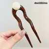 Grampo de Cabelo Retrô em Forma de U Francês para Mulheres, Acessórios Simples de Cabelo para Coque de Verão 2025 Novo Garfo de Cabelo Grampo