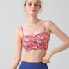Sujetador Deportivo Estampado Vintage con Tirante para Mujer con Almohadilla en el Pecho Ropa Interior para Fitness Ropa de Yoga Chaleco Sujetador de Recoger