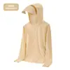 Roupa com Proteção Solar UPF50+, Verão Solta Atacado Sensação de Gelo Amigável à Pele Respirável Jaqueta de Pele, Jaqueta de Proteção Solar com Cobertura Facial para Uso Externo para Homens