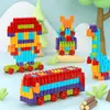 [Exclusivo Transfronterizo] Mesa de Juego de Bloques de Construcción de Partículas con Forma de Bala DIY 2 en 1 Juguete Educativo de Ensamblaje para Niños