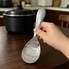 Colher de arroz em aço inoxidável para uso doméstico, antiescaldante, antiaderente, concha grande para arroz, colher de servir arroz espessa
