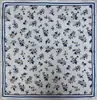 Pañuelo Retro Pequeño Floral Estampado Doble Cara Personalizado Imitación Seda para Hombre Exportación Exportación Admite Fotos y Muestras Logotipo