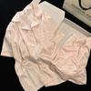 Pijama de Nuevo Estilo para Mujer, Verano Manga Corta Seda de Hielo Jacquard Espiga Gato Kt Dibujos Animados Dulces Lindos Ropa de Casa de Alta Gama