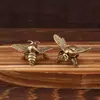 Adornos de Escritorio de Abeja Pequeña de Latón Sólido Igual que Insecto Abeja Artesanías de Talla de Bronce Ceremonia del Té Adornos Mascota de Té Adornos de Bronce Antiguo