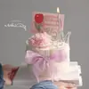 Decoración de Pastel de Clavel para el Día de la Madre 2025 Adorno de Perla para Mamá Tú Creciste Conmigo y Yo Enveceré Contigo Topper