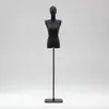 Loja de roupas versão coreana preto ombro plano manequim feminino meio comprimento janela ângulo reto ombro falso boneca corpo inteiro manequim exposição suporte