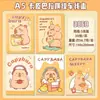 Cuaderno de Espiral Rayado A5 Serie de Capibaras Lindos de Dibujos Animados Cuaderno de Estudiante A7 Cuaderno de Espiral Cuaderno Rayado Venta al por Mayor