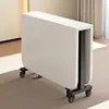 Mesa plegable para uso doméstico, adecuada para apartamentos de alquiler, una mesa de comedor plegable sencilla para espacios pequeños, con ruedas para facilitar el movimiento y un diseño plegable de empujar y tirar